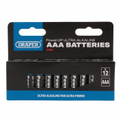 Draper PowerUP Ultra Alkaline AAA Batteries (Pack of 12)