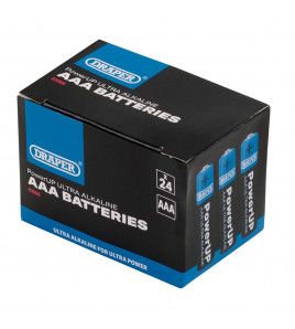 Draper PowerUP Ultra Alkaline AAA Batteries (Pack of 24)