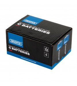 Draper PowerUP Ultra Alkaline C Batteries (Pack of 12)