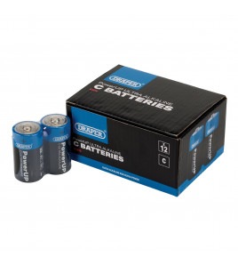 Draper PowerUP Ultra Alkaline C Batteries (Pack of 12)