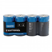 Draper PowerUP Ultra Alkaline D Batteries (Pack of 4)