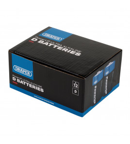 Draper PowerUP Ultra Alkaline D Batteries (Pack of 12)