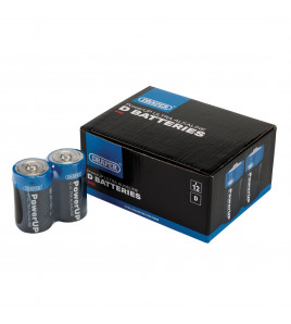 Draper PowerUP Ultra Alkaline D Batteries (Pack of 12)