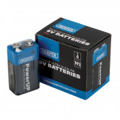 Draper PowerUP Ultra Alkaline 9V Batteries (Pack of 4)