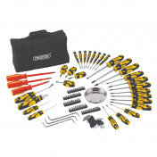 Screwdriver and Bit Set with Soft Storage Bag, Yellow (100 Piece)