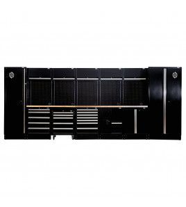 BUNKER® 25 Piece Modular Storage Combo with Sink and Hardwood Worktop, 4915mm