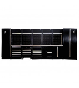 BUNKER® 25 Piece Modular Storage Combo with Sink and Stainless Steel Worktop, 4915mm