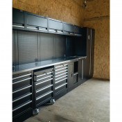 BUNKER® 25 Piece Modular Storage Combo with Sink and Stainless Steel Worktop, 4915mm