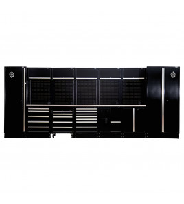 BUNKER® 25 Piece Modular Storage Combo with Stainless Steel Worktop 4915mm