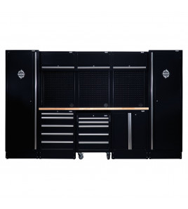 BUNKER® 16 Piece Modular Storage Combo with Hardwood Worktop, 3240mm