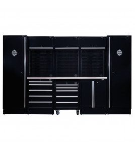 BUNKER® 16 Piece Modular Storage Combo with Stainless Steel Worktop, 3240mm