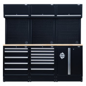 BUNKER® 14 Piece Modular Storage Combo with Hardwood Worktop, 2040mm