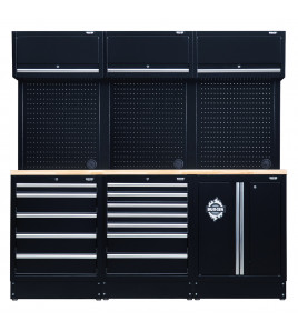 BUNKER® 14 Piece Modular Storage Combo with Hardwood Worktop, 2040mm