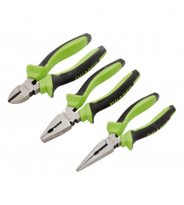 Soft Grip Pliers Set, Green (3 Piece) - Discontinued