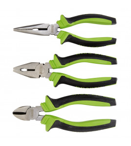 Soft Grip Pliers Set, Green (3 Piece) - Discontinued