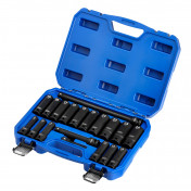 Draper HI-TORQ® Metric Deep Impact Socket Set, 1/2 Sq. Dr. (19 Piece)