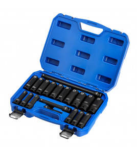 Draper HI-TORQ® Metric Deep Impact Socket Set, 1/2 Sq. Dr. (19 Piece)