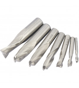 HSS End Mill Set Dia. Two Flute, 4 - 16mm