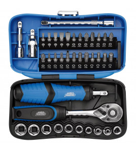 Draper Expert Socket and Bit Set, 1/4 Sq. Dr. (39 Piece)