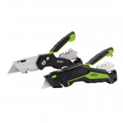 Retractable & Folding Trimming Knife Set with 10 x SK2 Two Notch Blades