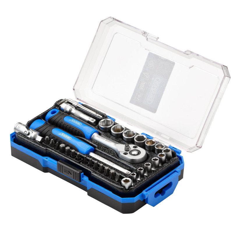 Socket Set, 1/4 Sq. Dr. (35 Piece)