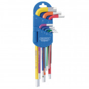 Draper Expert Metric Long Arm Hex Key Set, Colour Coded (9 Piece)