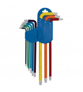 Draper Expert TX-STAR® Metric Extra-long Arm Key Set, Colour Coded (9 Piece)