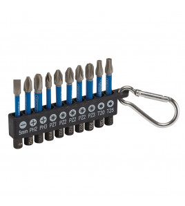 Draper Expert Impact Screwdriver Bit Set, 50mm, 1/4 Hex (10 Piece)