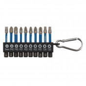 Draper Expert Impact Screwdriver Bit Set, 50mm, 1/4 Hex (10 Piece)