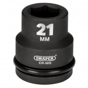 Draper Expert HI-TORQ® 6 Point Impact Socket, 3/4 Sq. Dr., 21mm