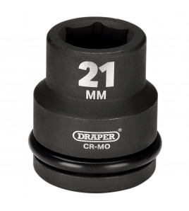 Draper Expert HI-TORQ® 6 Point Impact Socket, 3/4 Sq. Dr., 21mm