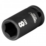 Draper Expert HI-TORQ® 6 Point Impact Socket, 1/4 Sq. Dr., 8mm