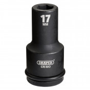 Draper Hi-TORQ® Deep Impact Socket, 3/4 Sq. Dr., 17mm