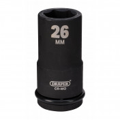 Draper Hi-TORQ® Deep Impact Socket, 3/4 Sq. Dr., 26mm