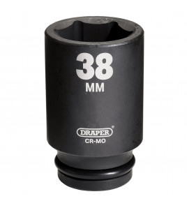 Draper Hi-TORQ® Deep Impact Socket, 3/4 Sq. Dr., 38mm