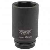 Draper Expert HI-TORQ® 6 Point Deep Impact Socket, 3/4 Sq. Dr., 40mm