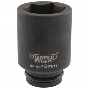 Draper Expert HI-TORQ® 6 Point Deep Impact Socket, 3/4 Sq. Dr., 43mm