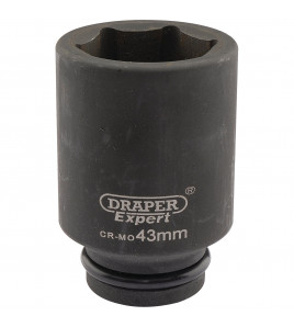 Draper Expert HI-® 6 Point Deep Impact Socket, 3/4 Sq. Dr., 43mm - Discontinued