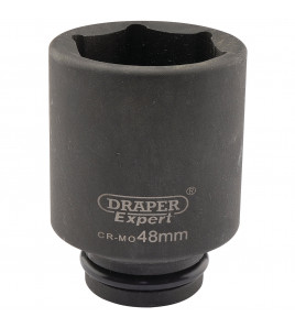 Draper Expert HI-TORQ® 6 Point Deep Impact Socket, 3/4 Sq. Dr., 48mm