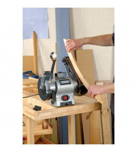 Bench Grinder with Sanding Belt and Work light, 150mm, 370W