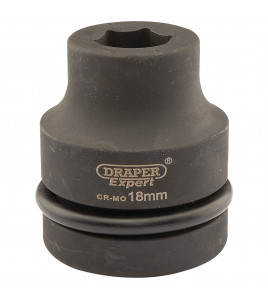 Draper Expert HI-TORQ® 6 Point Impact Socket, 1 Sq. Dr., 18mm
