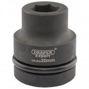 Draper Expert HI-TORQ® 6 Point Impact Socket, 1 Sq. Dr., 20mm