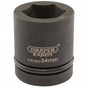 Draper Hi-TORQ® Impact Socket, 1 Sq. Dr., 34mm