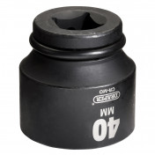 Draper Hi-TORQ® Impact Socket, 1 Sq. Dr., 40mm