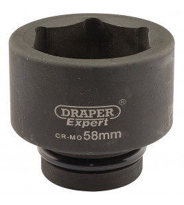 Draper Expert HI-TORQ® 6 Point Impact Socket, 1 Sq. Dr., 58mm