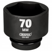 Draper Expert HI-TORQ® 6 Point Impact Socket, 1 Sq. Dr., 70mm