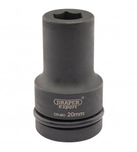 Draper HI-TORQ® 6 Point Deep Impact Socket, 1 Sq. Dr., 20mm