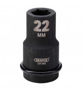 Draper HI-TORQ® 6 Point Deep Impact Socket, 1 Sq. Dr., 22mm