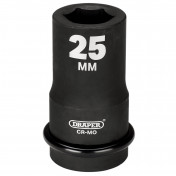 Draper Expert HI-TORQ® 6 Point Deep Impact Socket, 1 Sq. Dr., 25mm