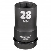 Draper HI-TORQ® 6 Point Deep Impact Socket, 1 Sq. Dr., 28mm